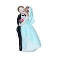 thumbnail image 3 of Wedding Cake Topper Sandtable Cake Realistic Couple Statue for Wedding Blue Dress, 3 of 8