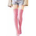 thumbnail image 1 of Lilvigor Women's Cable knitted Thigh High Socks Warm Boot Stockings Winter Extra Long Over Knee High Leg Warmers, 1 of 4