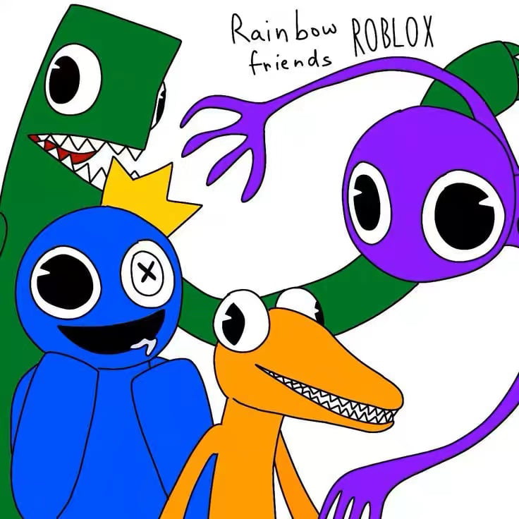 Rainbow Friends Plush Toy Little Blue Man Little Green Man Cartoon