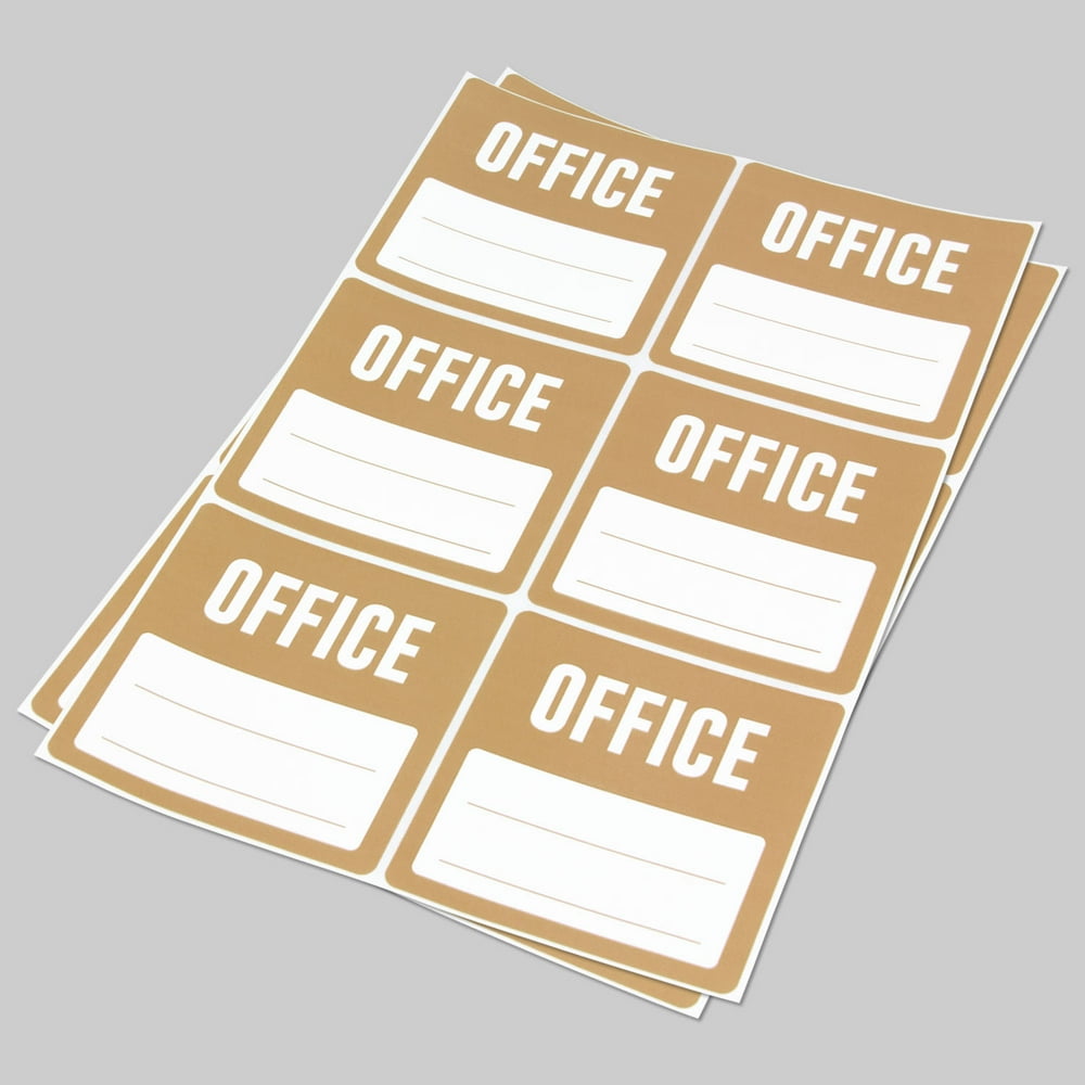 Office Stickers (3 x 3 inch, 6 Labels per Sheet, 250 Sheets, Beige
