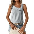 thumbnail image 2 of purcolt Women's Summer Tops Striped Sleeveless Square Neck Shirts Dressy Work Office Business Casual Outfits Blouses, 2 of 5