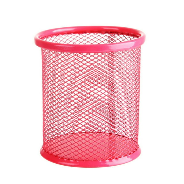 Wire Mesh Pen Holder Storage Cup,Metal Pencil Holder Cup Makeup Brush