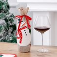 thumbnail image 4 of XWSHYW Otros Accesorios Exteriores Fundamentos de Navideña En Forma de Anciano y Muñeco de Nieve para Vino, para Mesa de Comedor, Bolsa para Botellas de Vino, Bolsa para Vino, Fondos Navideños para B, 4 of 5