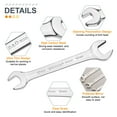 thumbnail image 4 of Uxcell 2pcs Double Open End Wrench 17mm x 19mm/18mm x 21mm Metric 15 Degree Offset Angle Small Flat Head Wrench Mirror Polished Open Ended Spanner for Automotive Repair Furniture Assembly, 4 of 7