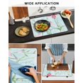 thumbnail image 6 of nqOlkjepod Large Induction Cooktop Protector Mat 31"x24", Blue Pink Green Floral Stove Top Covers for Electric Stove, Seasonal Botanical Blooms Stove Burner Cover Mats, Glass Top Stove Cover, 6 of 8