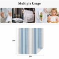 thumbnail image 4 of Blue Gray Stripes Cloth Napkins, Contemporary Minimalist Abstract Lines Washable and Reusable Dinner Napkins Set of 4, Table Napkin for Kitchen Party Birthday Wedding Hotel Housewarming 20"x20", 4 of 8
