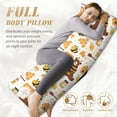 thumbnail image 5 of Bingfone Body Pillow Cover Long Pillow Case With Zipper Decorative Bedding Pillowcase 20"X54" Soft Cushion Pillow Case For Bedroom-Cute Bee Honey Jar Hive Bear, 5 of 8