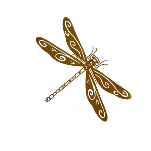 AOOOWER Artistic Wrought Metal Garden Dragonflies Sculpture Weather Resistant Iron Craftsmanship Unique for Lawn Patios Accent