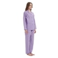 thumbnail image 6 of Apparonia Women's Pajama Sets Cotton Nightwear Long-Sleeve Button Front Shirt and Pant Sleepwear Notch Collar Pjs Lounge Sets Purple Polka Dots​ M, 6 of 7
