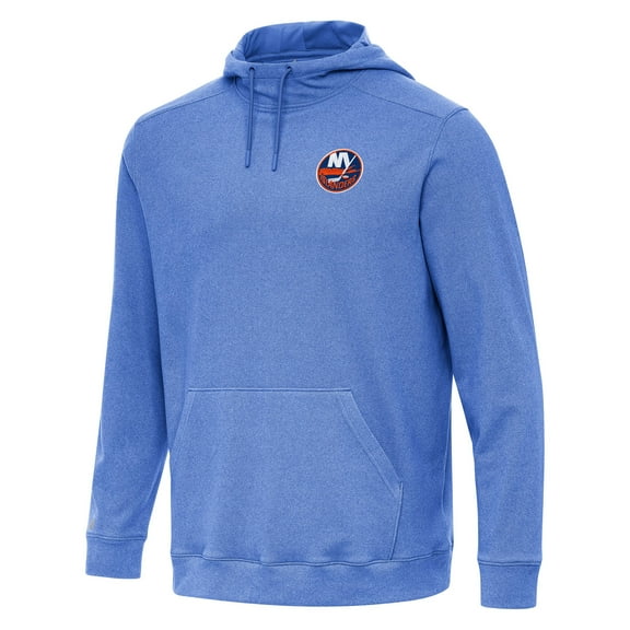 Men's Antigua Heather Royal New York Islanders Cloud Pullover Hoodie