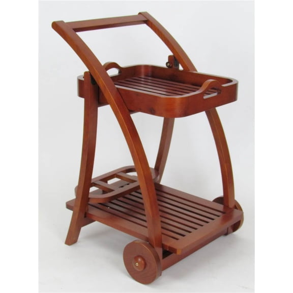 Brown Serving Tray Stand