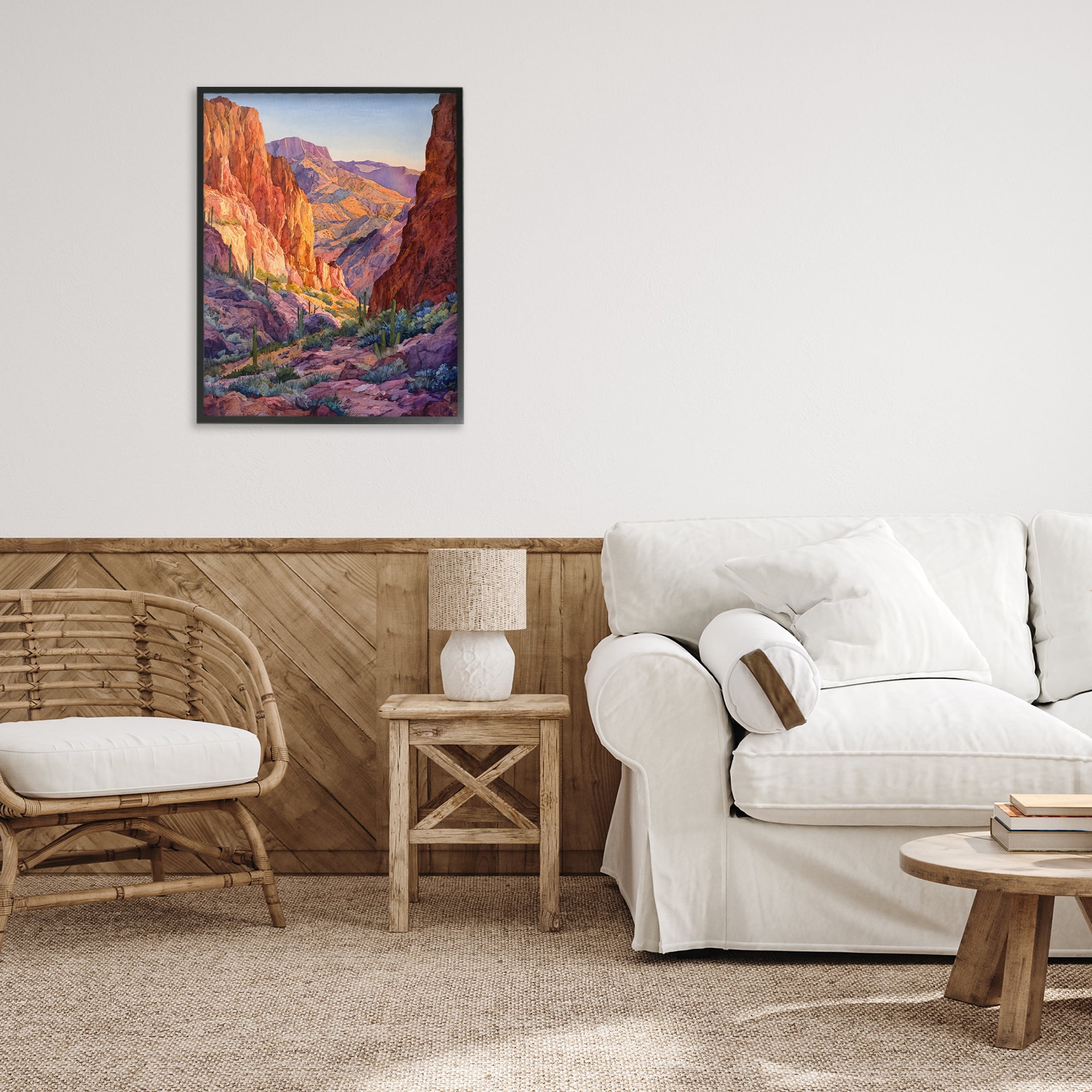Stupell Industries Western Colors Canyon Black Framed Giclee Art, design by Franklyn Gregory