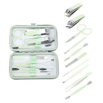 Unique Bargains 10-piece Set Fashion Nail Clipper Kit for Women for Men Gradient Green