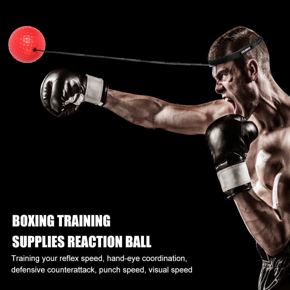 4x Boxing Reflex Speed Ball with Headband Muay Thai Training Set Punch Ball SI