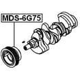 thumbnail image 2 of Febest CRANKSHAFT PULLEY 6G74 # MDS-6G75 OEM MD377380, 2 of 2