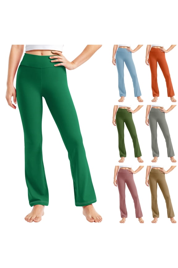 Girls Pants Solid Elastic High Waist Straight Elastic Waist Cute Relaxed Home Full Length Casual Outer Pant for 2 to 13 Years