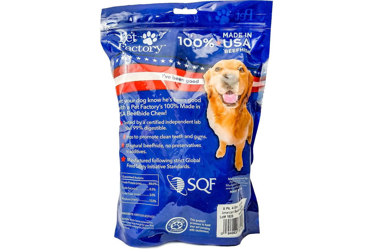 Pet Factory American Beefhide 5" Chip Rolls Dog Chew Treats - Beef & Chicken Flavor, 50 Count/1 Pack Beef & Chicken 50 Count (Pack of 1)