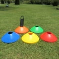 thumbnail image 2 of EeaseCA 10 Pcs Panneau d'Entraînement de Football Plaque Plat Cône Marqueur d'Obstacles Plateau Disque d'Entraînement de Football Équipement Ordinaire Bouche Ronde (Rouge), 2 of 7