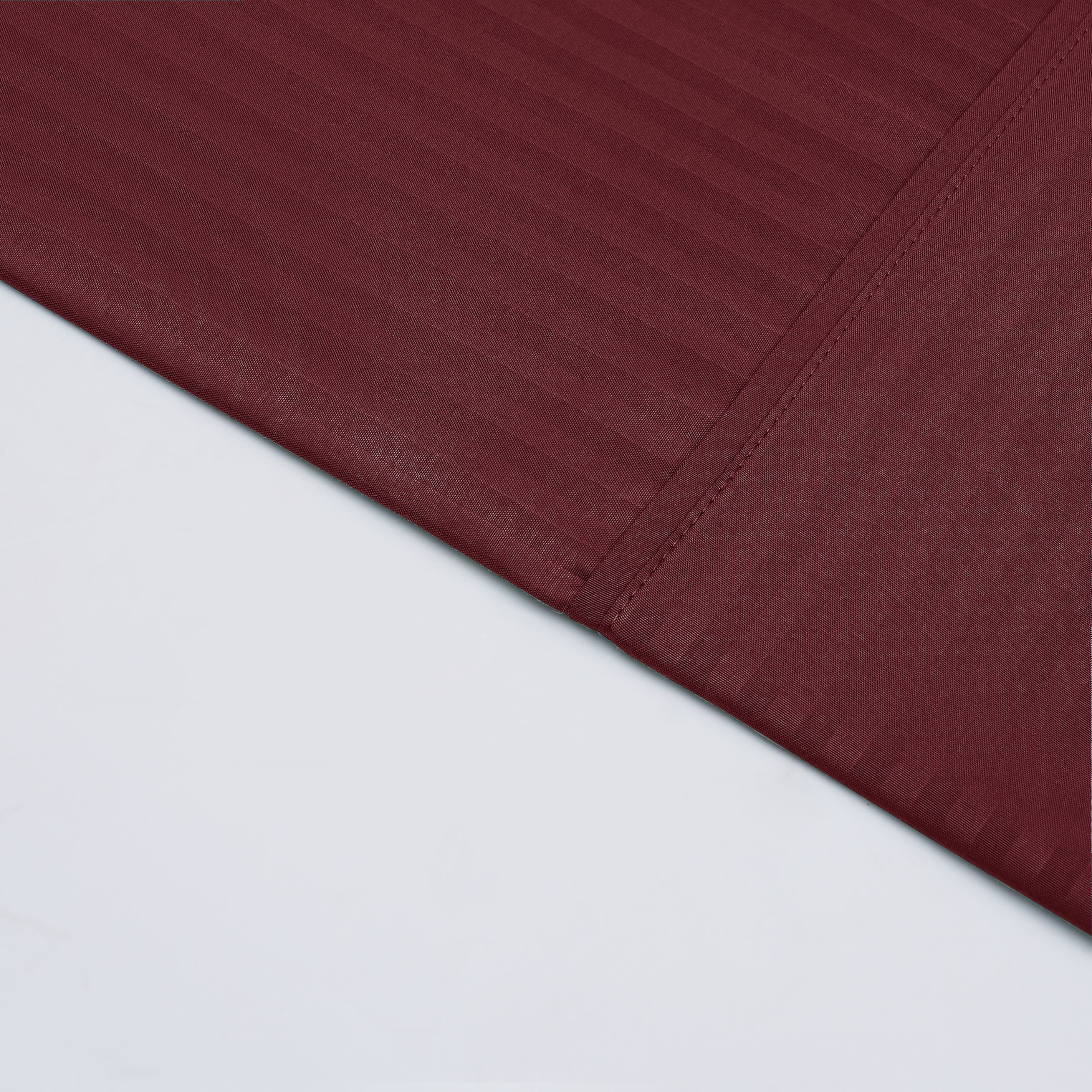 Mainstays Super Soft Brushed Microfiber Pillowcase Set, Luscious Red Merlot Embossed Stripe, Standard/Queen, 2 Piece