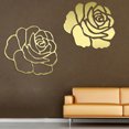 thumbnail image 2 of Rosa 3D Espejo Pegatinas de pared DIY Flor Mirrord Calcomanías Acrílico Habitación Decoración del hogar Papel tapiz Vogacara JJ11077-01, 2 of 5