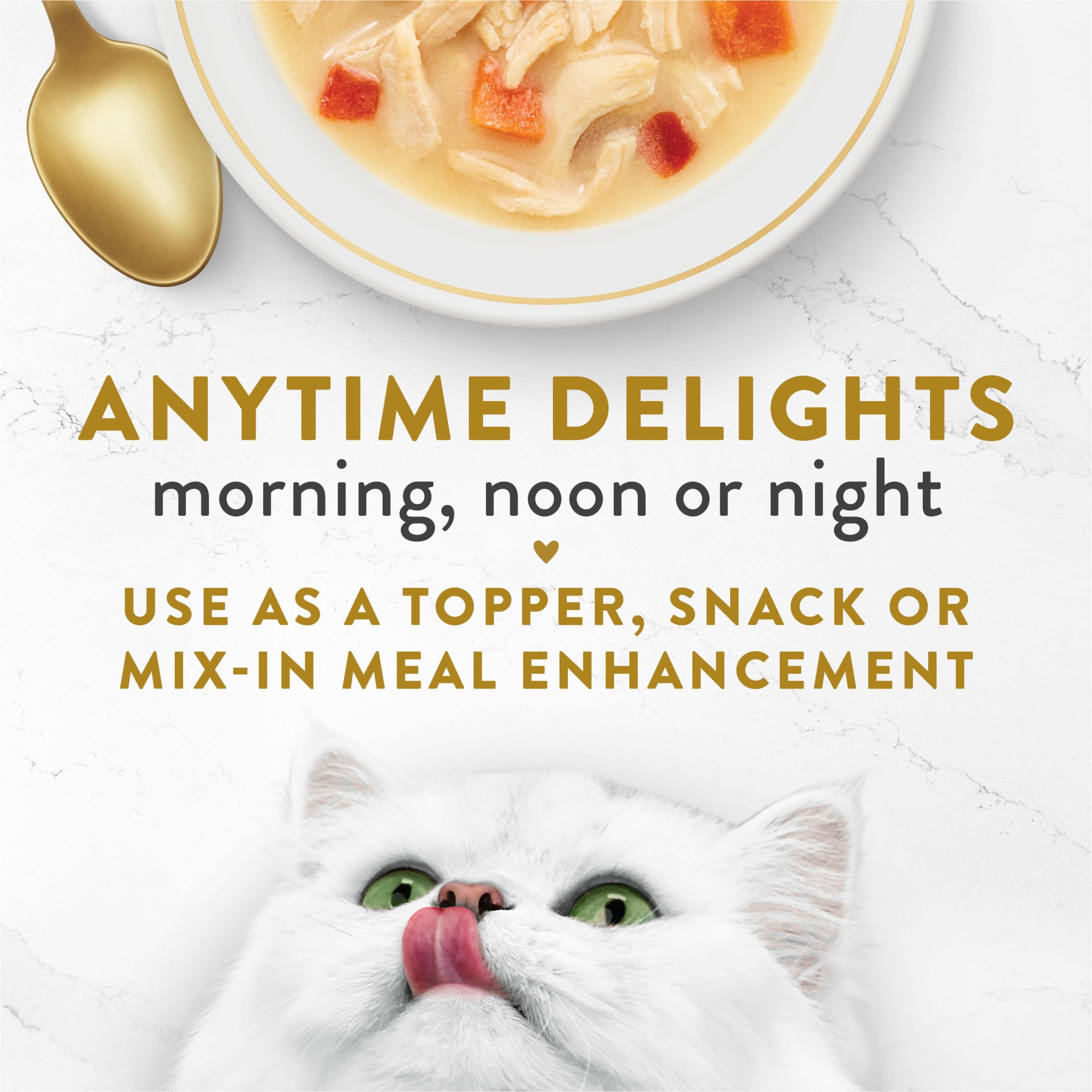 (4 pack) Purina Fancy Feast Broths, Wet Cat Food, Creamy Chicken & Veggies, 1.4 oz Pouch