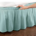 thumbnail image 4 of Collections Etc Wrap Around Bed Skirt, Easy Fit Elastic Dust Ruffle, Green, Queen/King, 4 of 4