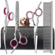 thumbnail image 1 of Dog Grooming Scissors Kit With Safety Round Tip, Stainless Steel Professional Dog Grooming Scissors Set For Long And Short Hair Of Dog Cat Pets, 1 of 5