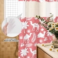 thumbnail image 3 of No Hook Shower Curtain, Tropical Plants Shower Curtains for Bathroom with See Through Top Window, Summer Farmhouse Vintage Camels Red Waterproof & Washable Bath Curtain 60"x72", 3 of 9