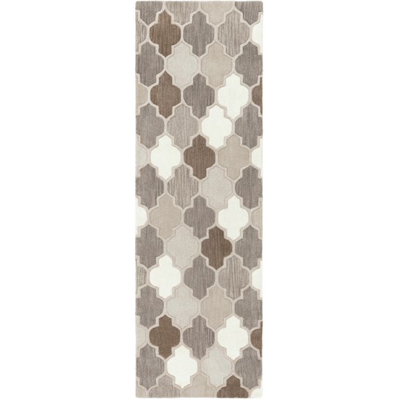 Boutique Rugs Paron Traditional, Transitional Runner Rug - Charcoal, Taupe, Gray - 2'6" x 8' Runner