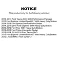 thumbnail image 2 of Transit Auto Front Rear Disc Brake Rotors and Ceramic Pads Kit for Car Ford Explorer Flex Taurus Police Interceptor Sedan Lincoln MKS Special Service K8T-100974, 2 of 11