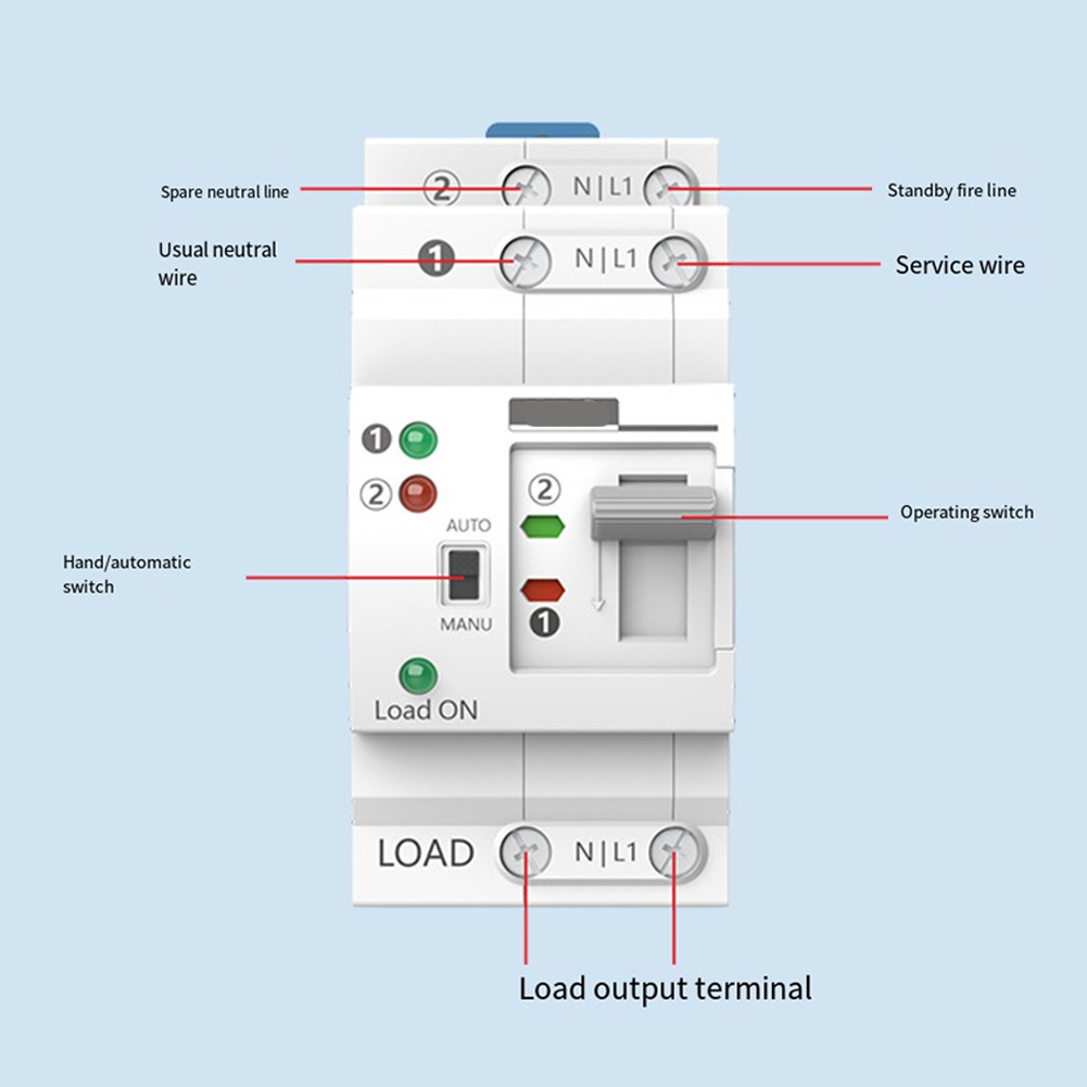 For Ats Dual Power Automatic Electrical Transfer Switch 2P 63A 220V For Generator