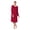 Tango Red Plaid, variant on Women’s Knit Velour Long Sleeve Square Neck Nightgown with Pockets, Sizes XS-5X
