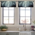 thumbnail image 4 of LALILO Kitchen Curtain Valance Floral Bouquet Roses Blue Rod Pocket Window Curtain 52"x 18" Set of 2, 4 of 7
