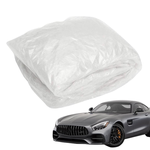 Clear Car Cover, Universal Waterproof Rain and Dust Protector for Sedans SUVs and Trucks