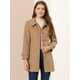 thumbnail image 2 of Abrigo de Invierno Allegra K Para Mujer Caqui M con cuello Peter Pan, 2 of 5