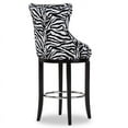 thumbnail image 6 of Home Square 30" Upholstered Bar Stool in Black and White - Set of 3, 6 of 7
