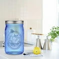 thumbnail image 4 of Blue Wide Mouth Mason Jars 32 oz,6 Pack Colored Quart Glass Canning with Airtight Lids for Canning,Pickling,Storage,DIY Crafts & Décor, 4 of 5