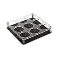 thumbnail image 2 of Bandeja para Vasos de Vidrio, Soporte para Tazas de Cóctel, Soporte para Encimera, Taza de Café, Soporte para Tazas de Agua, Agujeros Redondos, Soport , 9 hoyos negro perfecl jarra de cerveza de vino, 2 of 8