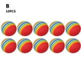 thumbnail image 1 of 10x Golf Training Foam Balls Rainbow Sponge Practice Balls for Indoor Practice β G4Q9, 1 of 9