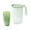 Green, variant on LanSuare Large Capacity Cold Kettle Set, 1.5L Household Cool Water Jug and 3 Drink Cup, High-Temperature Resistant Cold Kettle, for Home and Office.