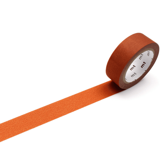 MT Solid Matte Washi Paper Masking Tape [Produced in Japan]: 3/5 in. x 23 ft. (Matte Burnt Orange)