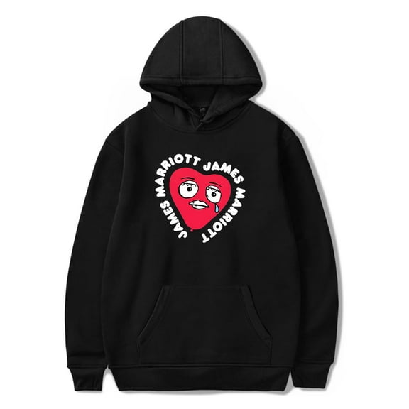 James Marriott Heart Hoodie Men's Hip Hop Printing Pullover Hooded Sweatshirts