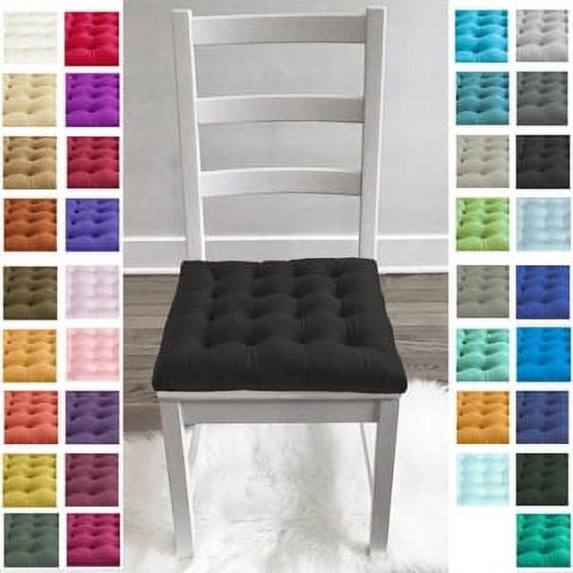 Infinity Collection Purple 16 Square Chair Pad/cushion: Tie Backs  Reversible Tufted Plush for Kitchen Bar Stool Dining Room 