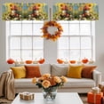 thumbnail image 4 of Kitchen Cafe Valance Curtain for Small Windows,Cute Dwarf with Red Mushroom on Grass Rod Pocket Short Valances,42x12in, 4 of 9