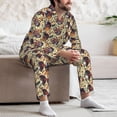 thumbnail image 6 of KLL Fashion Hippie Girl Sleepwear Mens Flannel Pajamas,Long Cotton Pj Set, 6 of 7
