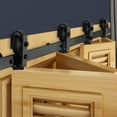 thumbnail image 1 of VEVOR Bi-Folding Sliding Barn Door Hardware Track Kit 60" for Four 14" Doors, 1 of 9