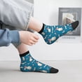 thumbnail image 5 of Goofa Festive Dachshund Fun Pattern Non Slip Socks with Grips for Elderly, Crew Socks Yoga Hospital Socks Cushioned Sole Gripper Socks for Men Women, 5 of 5