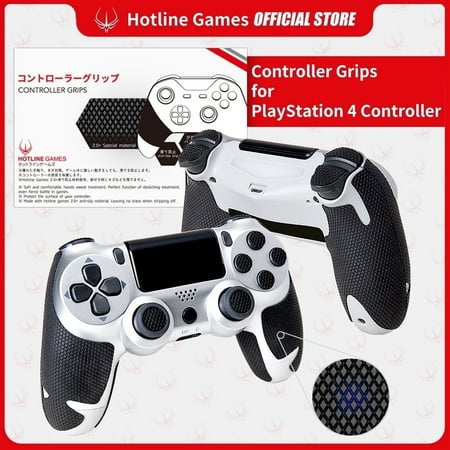 Hotline Games Wireless Game Controller Grip Tape for Playstation 4/ P4 Handle Grips+Buttons+Triggers Black 1 Count Hotline Games Wireless Game Controller Grip Tape for Playstation 4/ P4 Handle Grips+Buttons+Triggers Black 1 Count