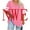 Z-Pink, variant on Summer Womens Tops 2025 Oversized V-neck Short Sleeved Solid Summer Base Shirt Sports T-shirt Up to 65% off!