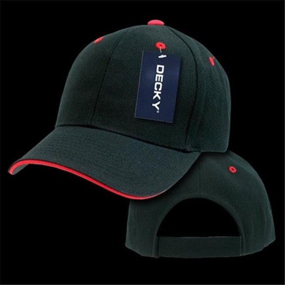 Sandwich Visor Baseball Cap- Black & Red